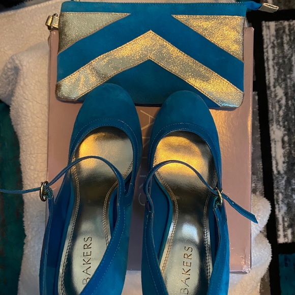 Mary Janes blue suede - Picture 2 of 4